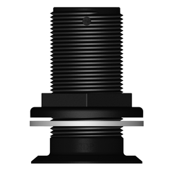 THRUHULL,GRP 1-1/4" NPS Recessed (Flush). Black