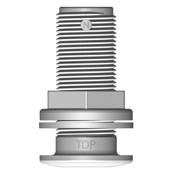 THRUHULL,GRP  3/4" NPS White