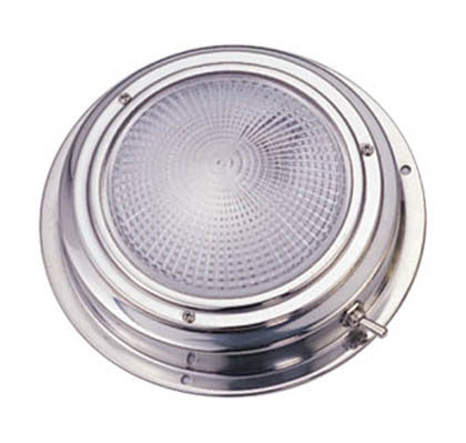 Stainless steel halogen bulb dome light 5"