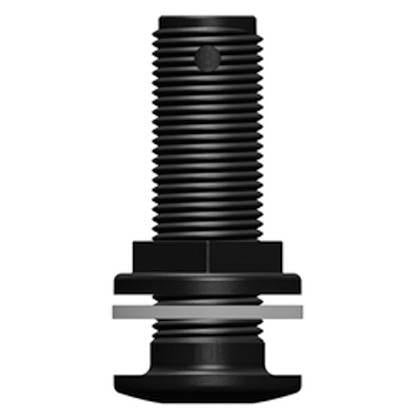 THRUHULL,GRP  1/2" NPS Black