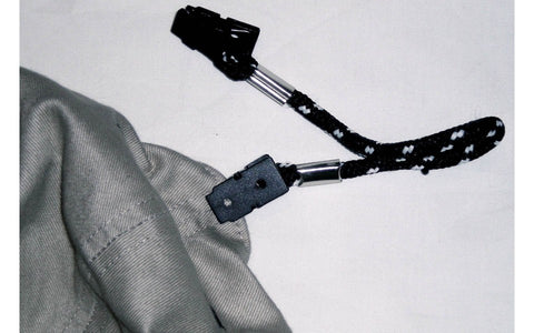 CAP LEASH, WHITE w/BLACK