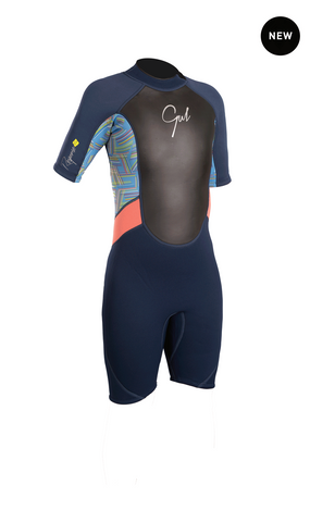GUL RESPONSE JUNIOR GIRLS 3/2MM FL SHORTI WETSUIT RE3321-B4