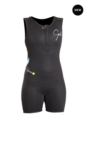 GUL RESPONSE LADIES 3/2MM FLATLOCK SHORT JOHN WETSUIT RE5306-B4
