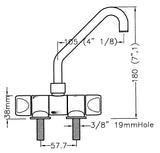 DUAL MIXER TAP WITH SWIVEL SPOUT