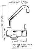 MIXER TAP WITH SWIVEL SPOUT