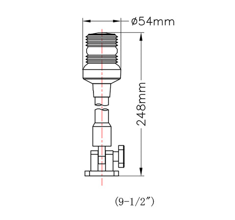 ANCHOR LIGHT,W/LED 9-1/2"