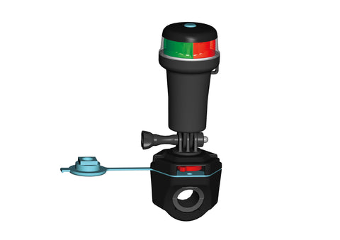 RAIL MOUNT PORTABLE NAV LIGHT With Swivel. For 7/8" or 1" Rail