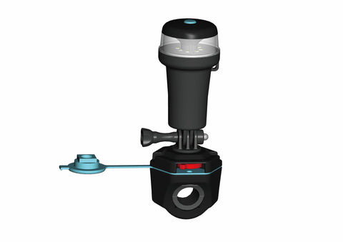 RAIL MOUNT PORTABLE NAV LIGHT With Swivel. For 7/8" or 1" Rail