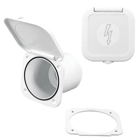 HATCH BOX,RECT WHT.3X2.7"