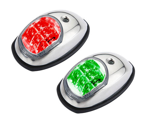 Boat Led Navigation Lights Pair Side Mounted Stainless