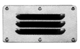 VENT,LOUVERED,SS  5X2 5"
