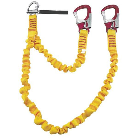 TETHER FOR SAFETY HARNESS. Elastic, Double