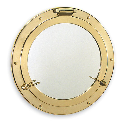 Brass Porthole Mirror. 10"