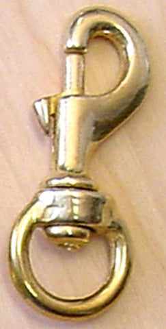 Brass Swivel Piston Snap Hook 3/4 Eye