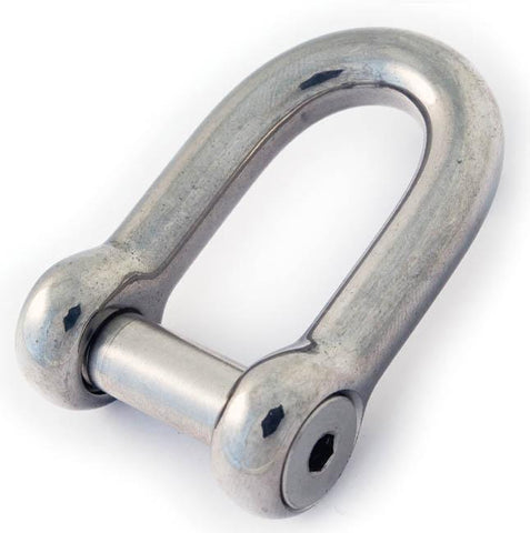 SHACKLE,D HEX PIN 3/16"