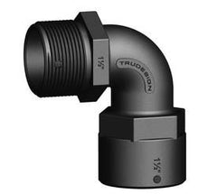 90 DEGREE THREAD CONNECTOR - 1-1/2" F TO 1-1/2" M THREAD